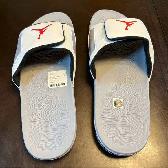 New Nike Air Jordan Hydro 3 White Cement Slides Sandals - Picture 12 of 13